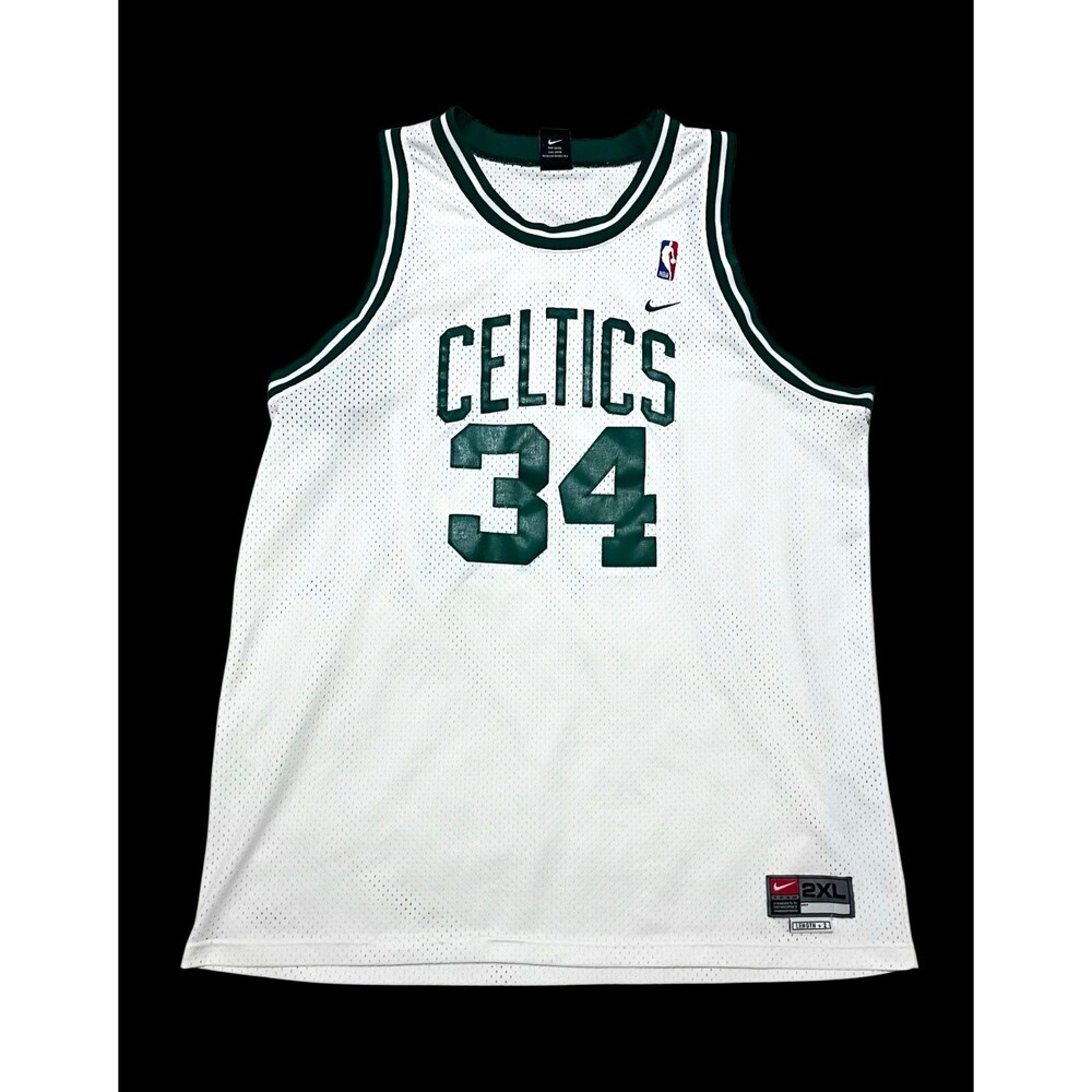 Vintage Nike Paul Pierce Celtics Jersey 34 Mens 2XL +2 White NBA Sewn Y2K